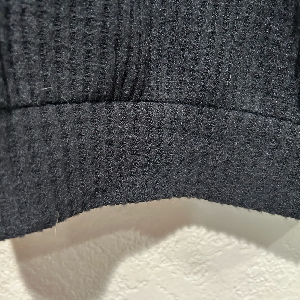 NWT NINE‎ BRITTON black waffle drop shoulder size large top - Picture 5 of 6